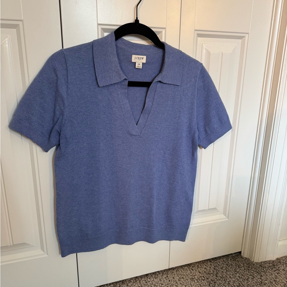 J.Crew Light Blue Knit Polo
